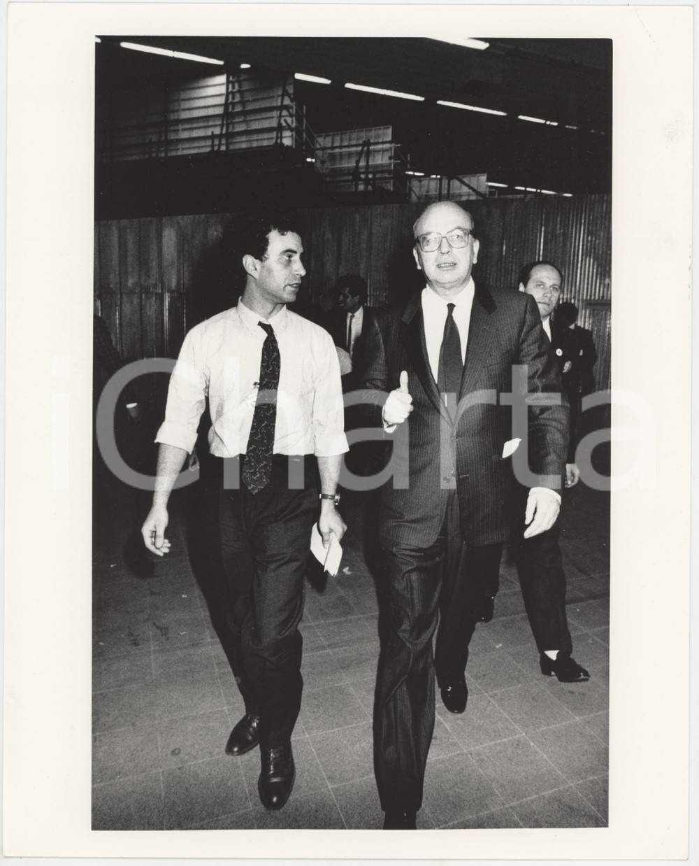 Fotografia d epoca originale 1987 RIMINI 44Â° Congresso PSI Bettino CRAXI Francesco SIMONE Foto 20x25 cm 1