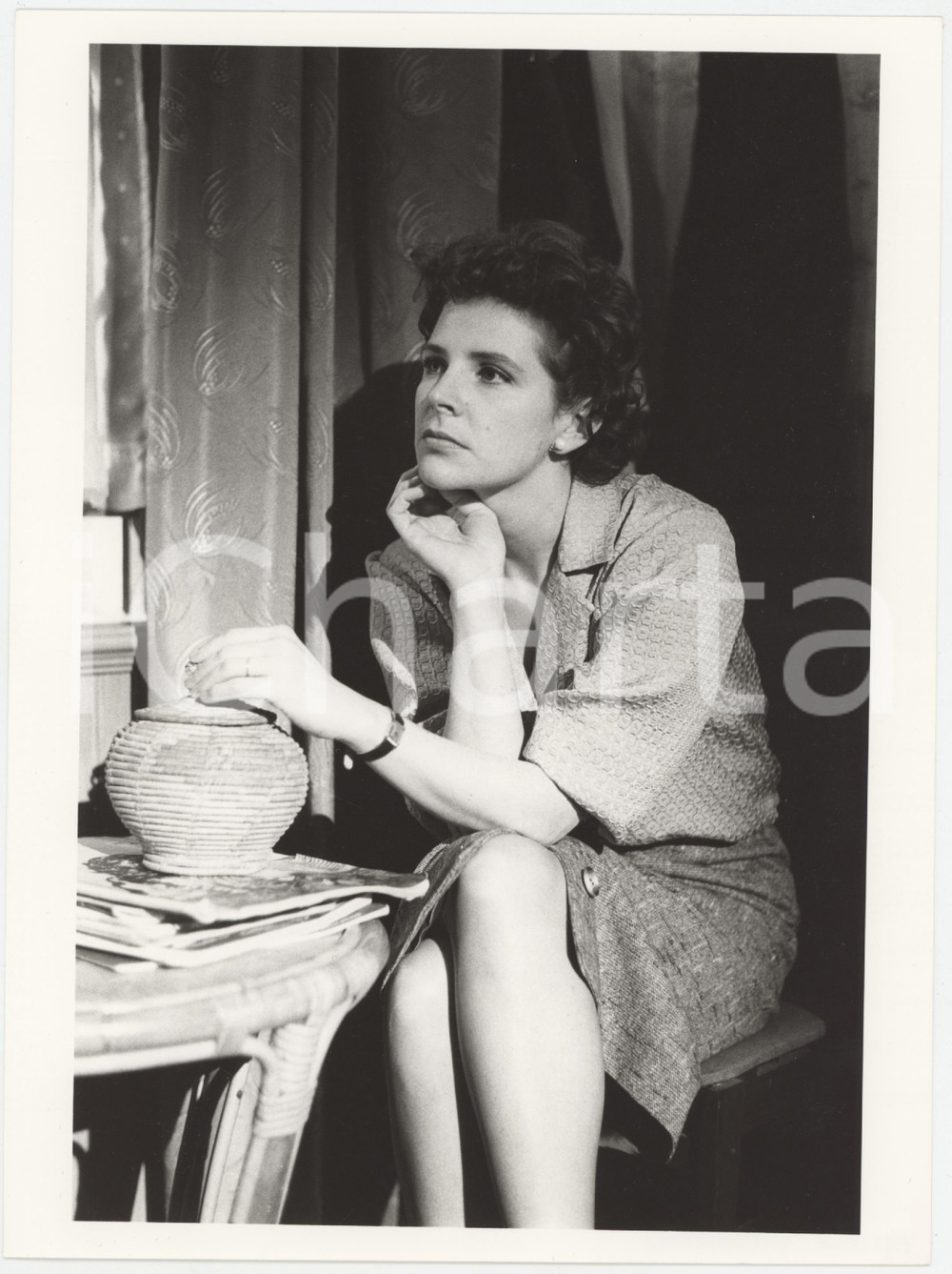 Fotografia d epoca originale 1985 RAI Un cappello pieno di pioggia Pamela VILLORESI Foto 18x24 cm 3 1