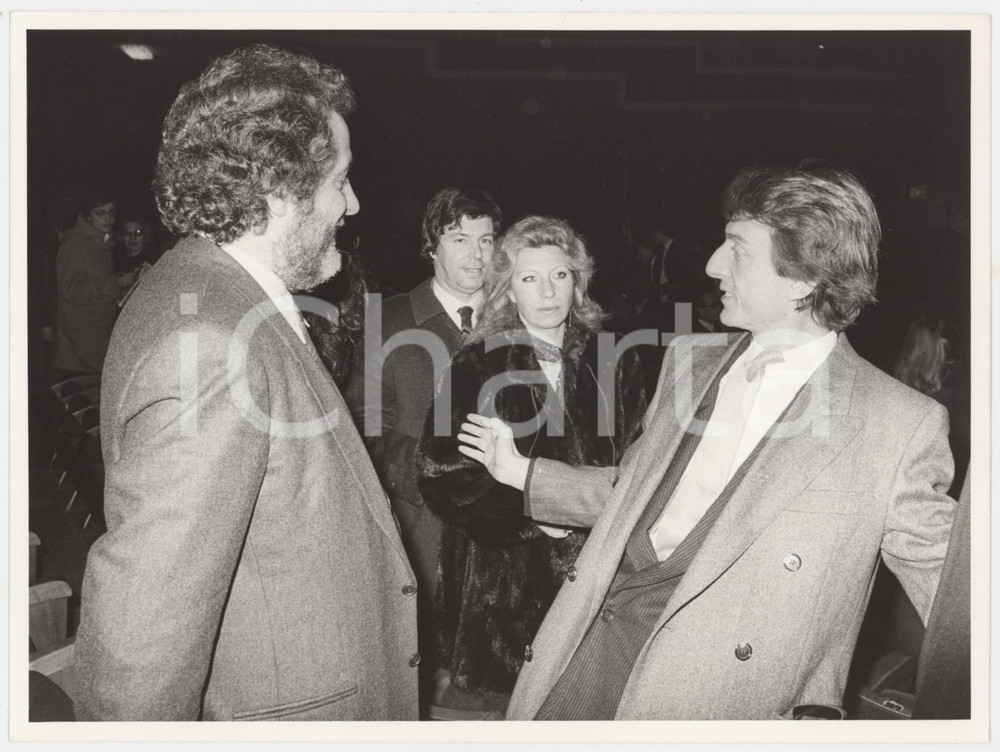 Fotografia d epoca originale 1985 COSTUME Claudio RINALDI Luca CORDERO DI MONTEZEMOLO Patrizia e Massimo FINI 1