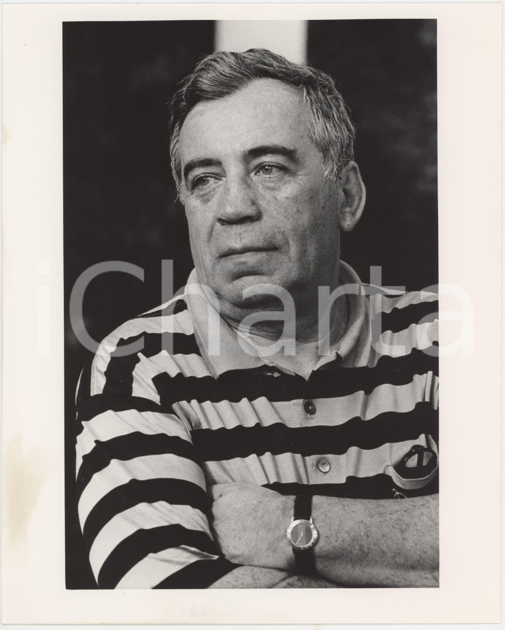 Fotografia d epoca originale 1985 ca MILANO Lino RIZZI Ritratto del giornalista  Foto 20x25 cm 1 1