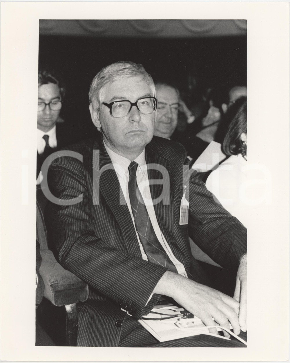 Fotografia d epoca originale 1985 ca DEMOCRAZIA CRISTIANA Paolo CABRAS Direttore IL POPOLO Foto 18x24 1 1