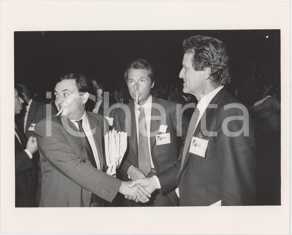 Fotografia d epoca originale 1985 ca CONFINDUSTRIA Carlo PATRUCCO Paolo ANNIBALDI Armando SARTI Foto 25x20 cm 1