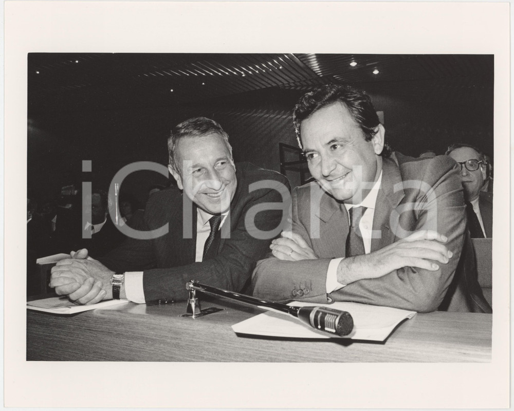 Fotografia d epoca originale 1985 ca CONFINDUSTRIA Carlo PATRUCCO Ritratto  Foto 25x20 cm 1