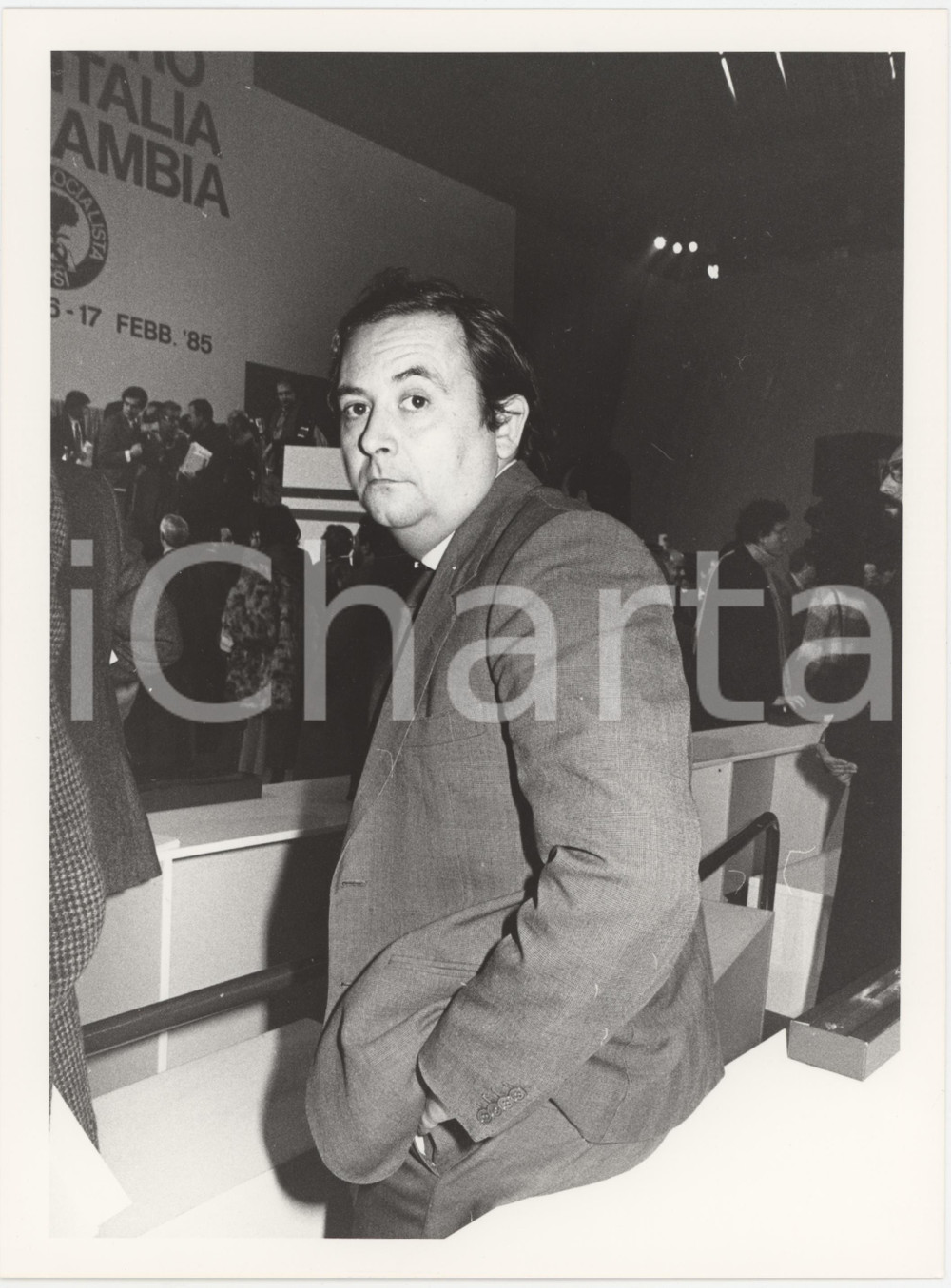 Fotografia d epoca originale 1985 ca CONFINDUSTRIA Carlo PATRUCCO Ritratto  Foto 20x25 cm 2 1