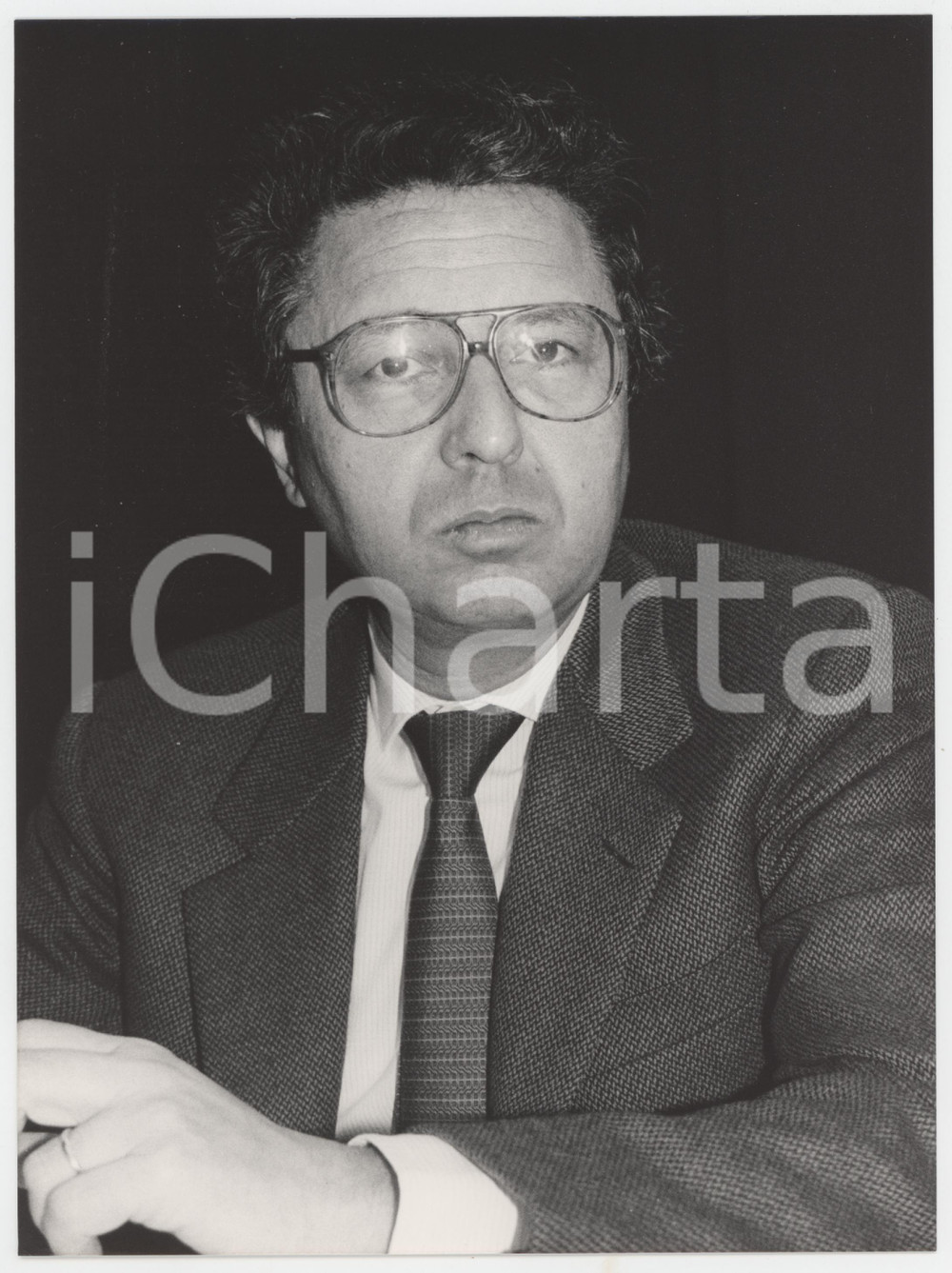 Fotografia d epoca originale 1985 ca DEMOCRAZIA CRISTIANA Roberto MAZZOTTA Politico DC Foto 18x24 cm 2 1