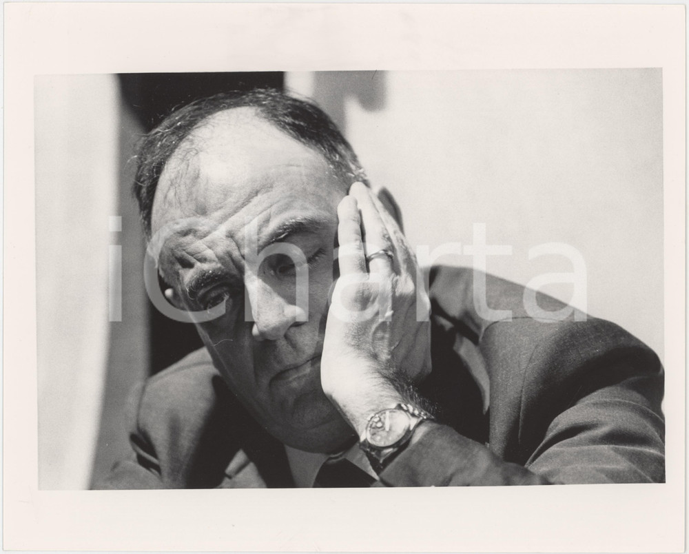 Fotografia d epoca originale 1985 ca PARTITO SOCIALISTA Rino FORMICA Politico PSI Foto 25x20 cm 10 1