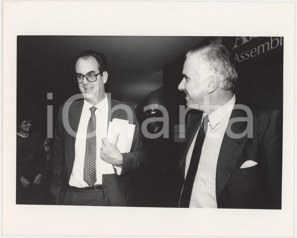 Fotografia d epoca originale 1985 ca CONFINDUSTRIA Alberto FALCK Ritratto  Foto 25x20 cm 1 1