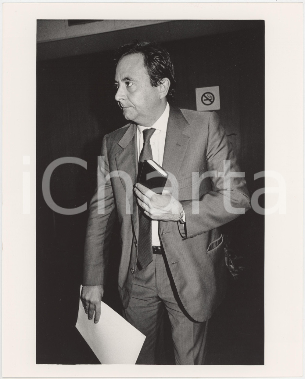 Fotografia d epoca originale 1985 ca CONFINDUSTRIA Carlo PATRUCCO Ritratto  Foto 20x25 cm 5 1