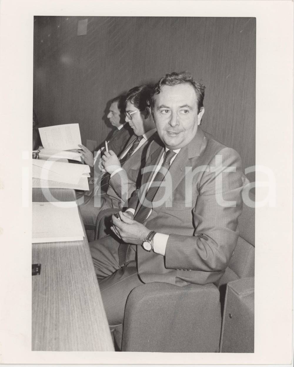 Fotografia d epoca originale 1985 ca CONFINDUSTRIA Carlo PATRUCCO Ritratto  Foto 18x24 cm 18 1