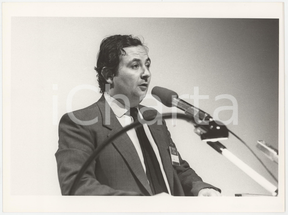 Fotografia d epoca originale 1985 ca CONFINDUSTRIA Carlo PATRUCCO Ritratto  Foto 24x18 cm 9 1