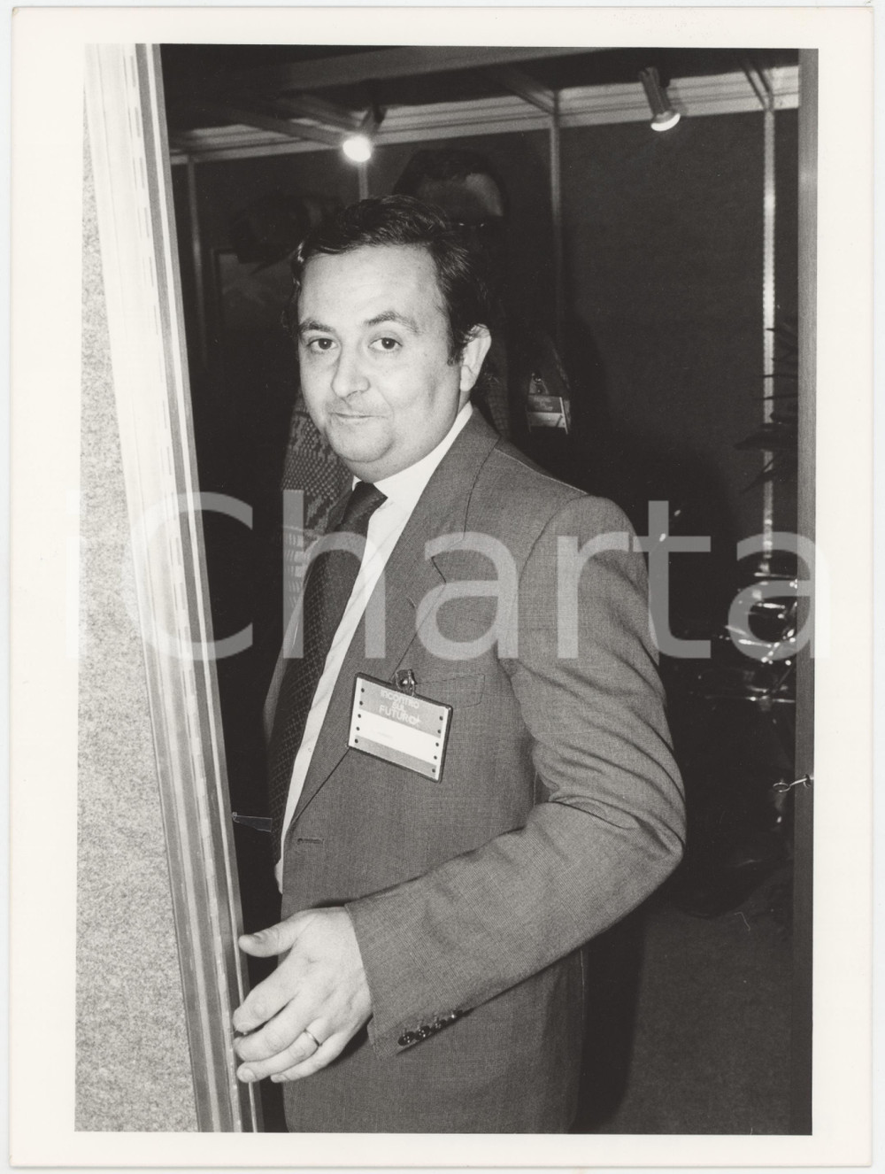 Fotografia d epoca originale 1985 ca CONFINDUSTRIA Carlo PATRUCCO Ritratto  Foto 18x24 cm 13 1