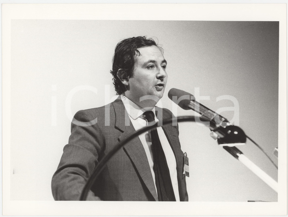 Fotografia d epoca originale 1985 ca CONFINDUSTRIA Carlo PATRUCCO Ritratto  Foto 24x18 cm 10 1