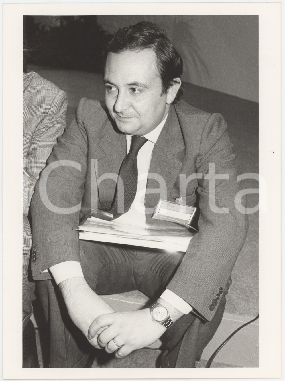 Fotografia d epoca originale 1985 ca CONFINDUSTRIA Carlo PATRUCCO Ritratto  Foto 18x24 cm 17 1