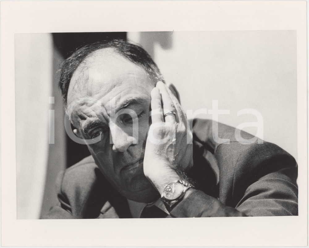 Fotografia d epoca originale 1985 ca PARTITO SOCIALISTA Rino FORMICA Politico PSI Foto 25x20 cm 9 1