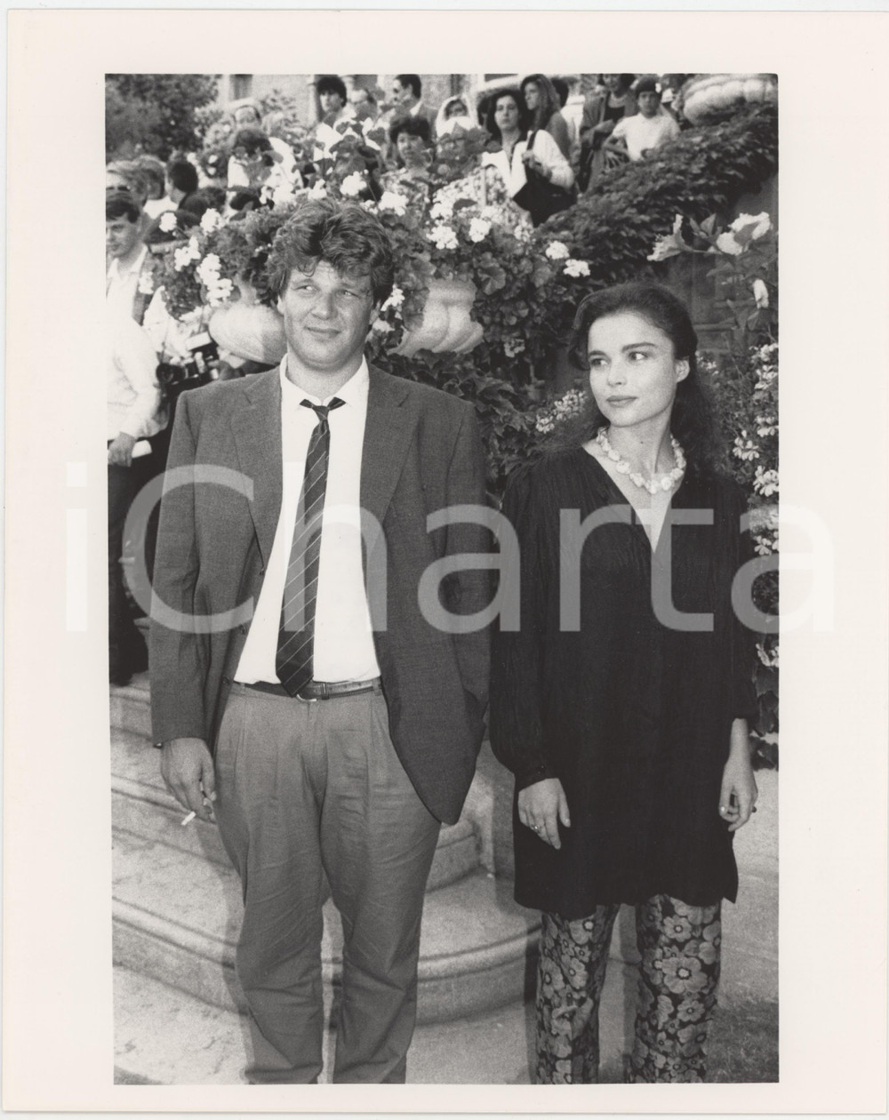 1987 VENEZIA Mostra del cinema - Giulia BOSCHI Carlo MAZZACURATI Foto 20x25 cm
