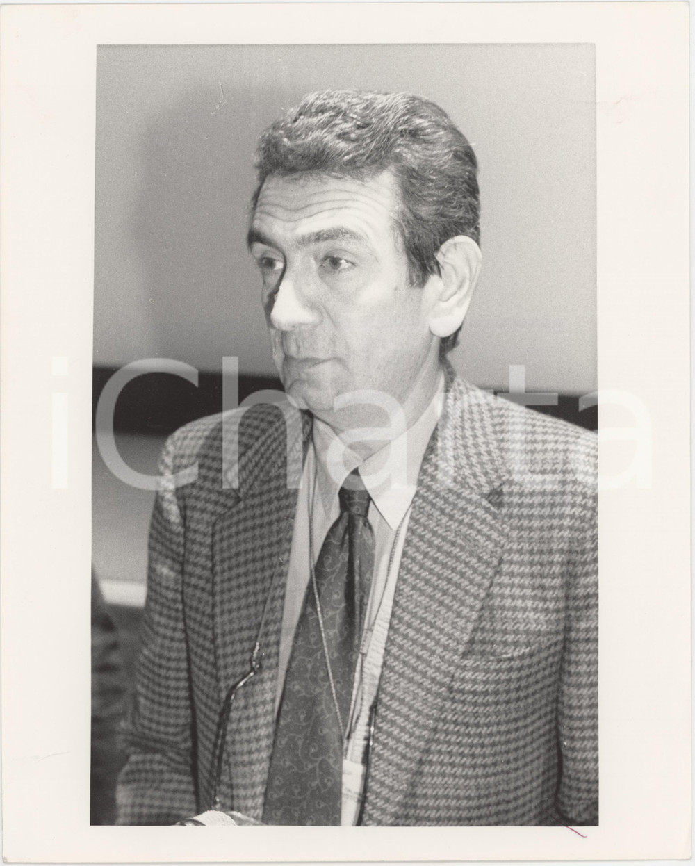 Fotografia d epoca originale 1990 ca RAI Mario MAFFUCCI Ritratto del dirigente  Foto 20x25 cm 4 1