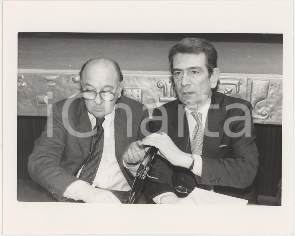 Fotografia d epoca originale 1985 ca SANREMO Mario MAFFUCCI Giuseppe ROSSINI Foto 25x20 cm 1