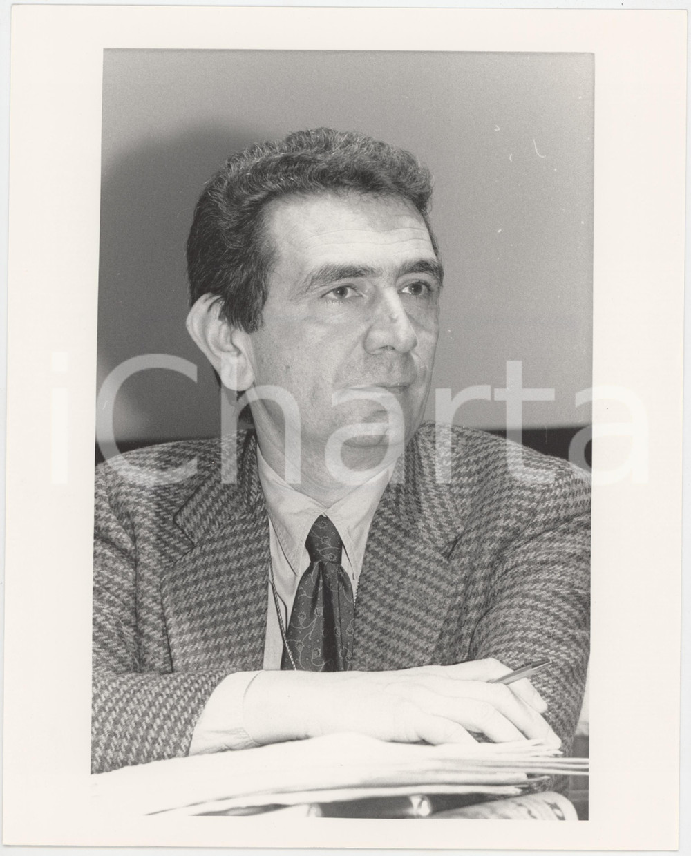 Fotografia d epoca originale 1990 ca RAI Mario MAFFUCCI Ritratto del dirigente  Foto 20x25 cm 2 1