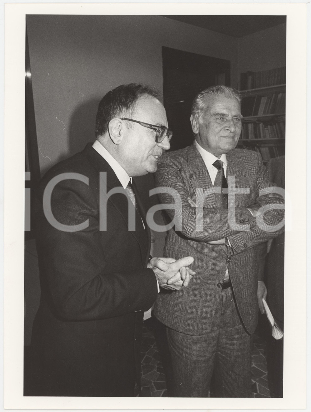 Fotografia d epoca originale 1985 ca CONFINDUSTRIA Rino FORMICA Napoleone COLAJANNI Foto 18x24 cm 1