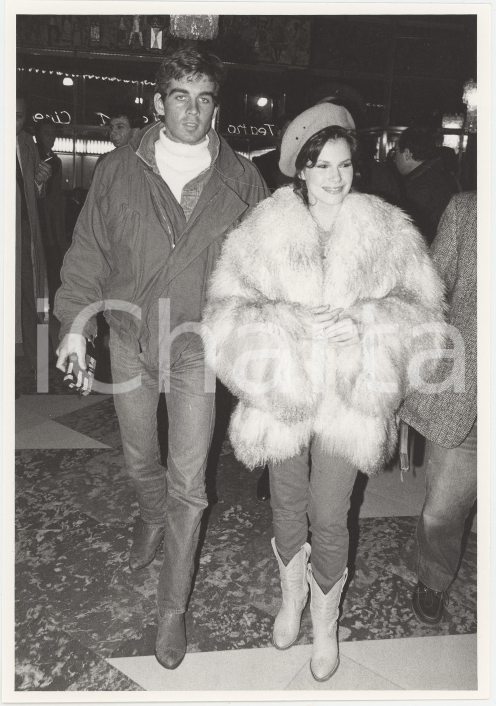 Fotografia d epoca originale 1985 ca SANREMO Pierre COSSO Bonnie BIANCO Foto 18x24 cm 1 1