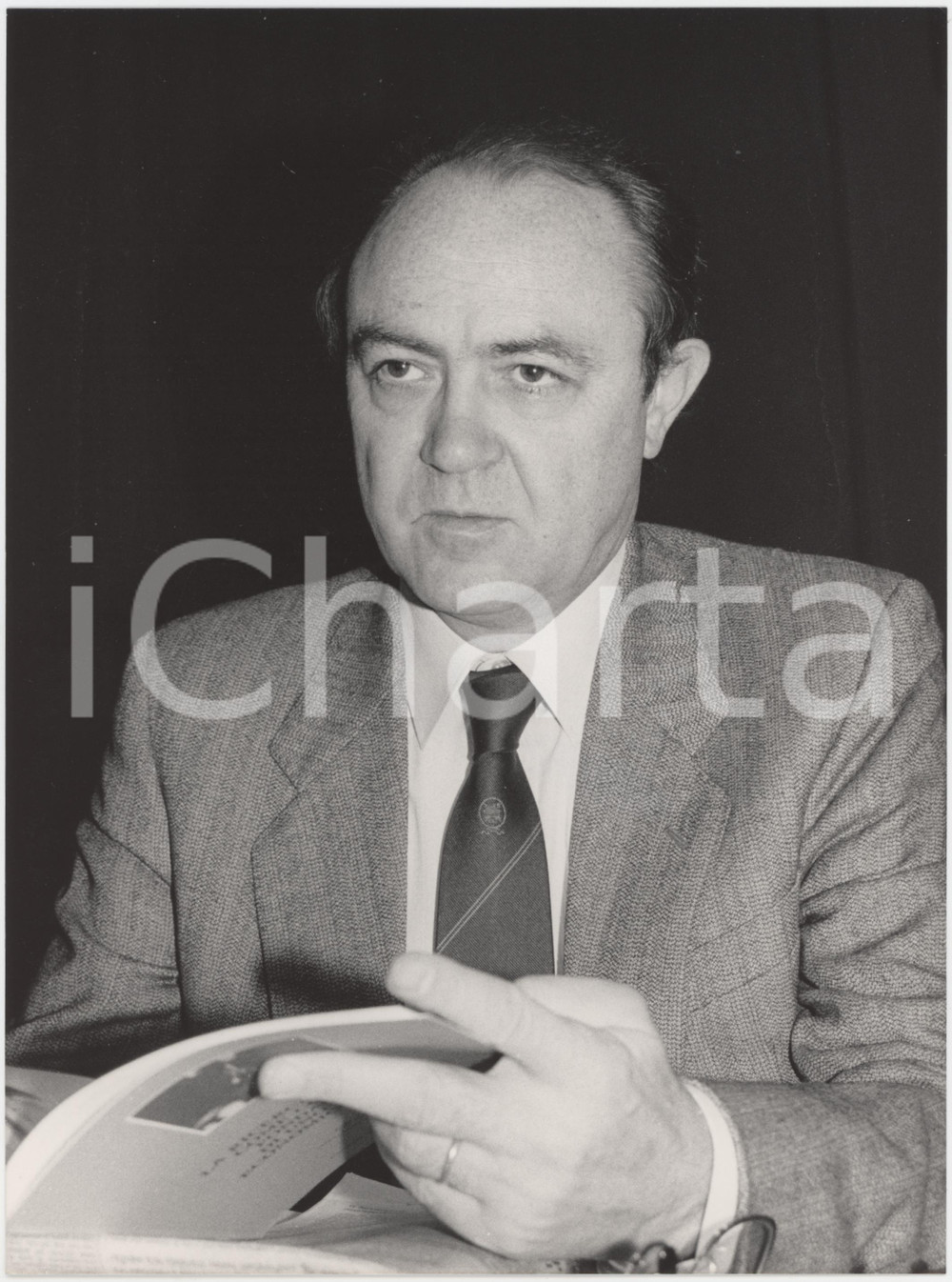 Fotografia d epoca originale 1985 ca BANCA SAN PAOLO Gianni ZANDANO Ritratto  Foto 20x25 cm 2 1