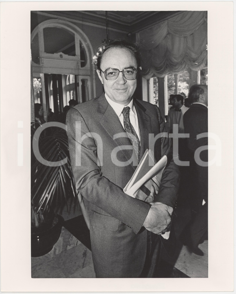 Fotografia d epoca originale 1985 ca BANCA SAN PAOLO Gianni ZANDANO Ritratto  Foto 20x25 cm 1