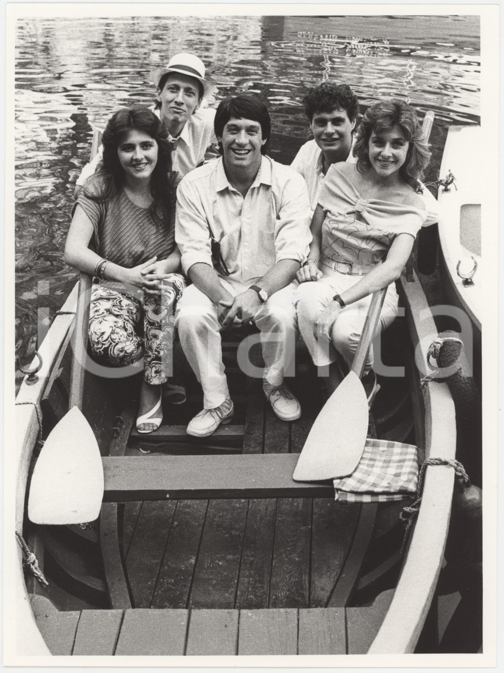 Fotografia d epoca originale 1985 ca VENEZIA  CHATTANOOGA Ezio MAZZOLA Vittorio FIORILLO Rossella CASSESE 1