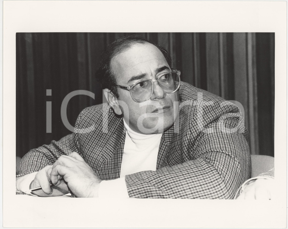 Fotografia d epoca originale 1985 ca PARTITO SOCIALISTA Franco PIRO Politico PSI Foto 25x20 cm 2 1