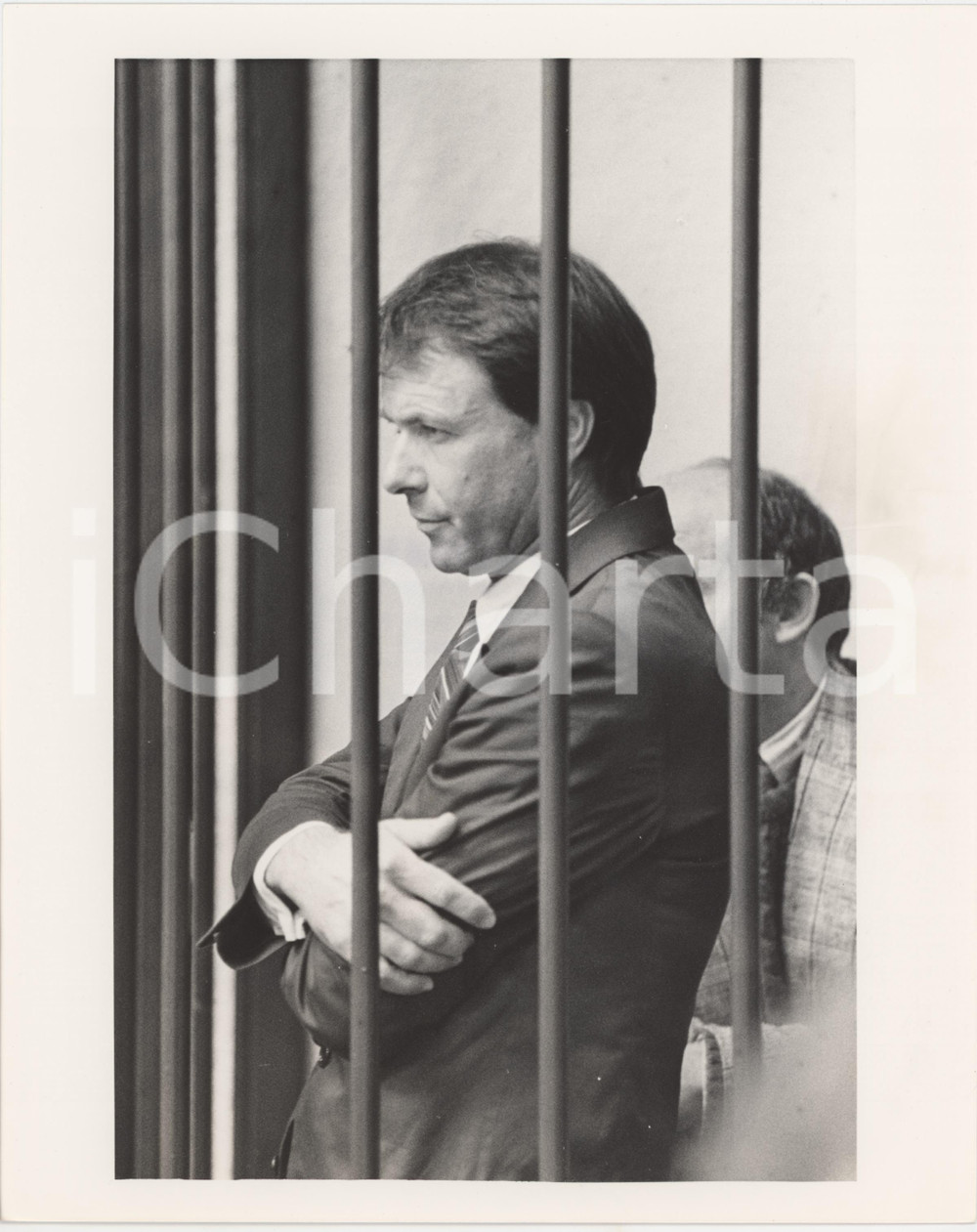 Fotografia d epoca originale 1987 TRIBUNALE DI COMO ? Giuseppe STALTARI Giuseppe LUPIS Foto 20x25 cm 5 1