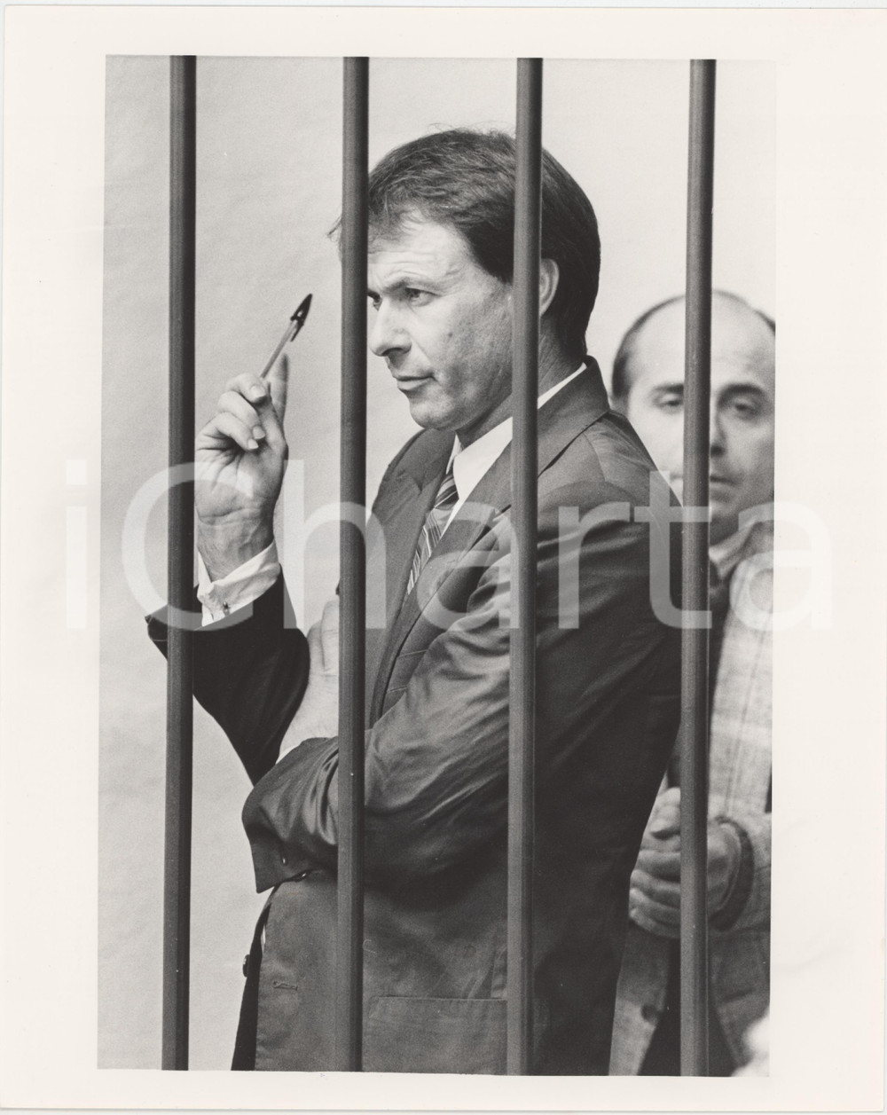 Fotografia d epoca originale 1987 TRIBUNALE DI COMO ? Giuseppe STALTARI Giuseppe LUPIS Foto 20x25 cm 6 1