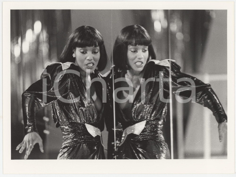 Fotografia d epoca originale 1985 RAI 2  IL TASTOMATTO Amii STEWART Ritratto  Foto 24x18 cm 1