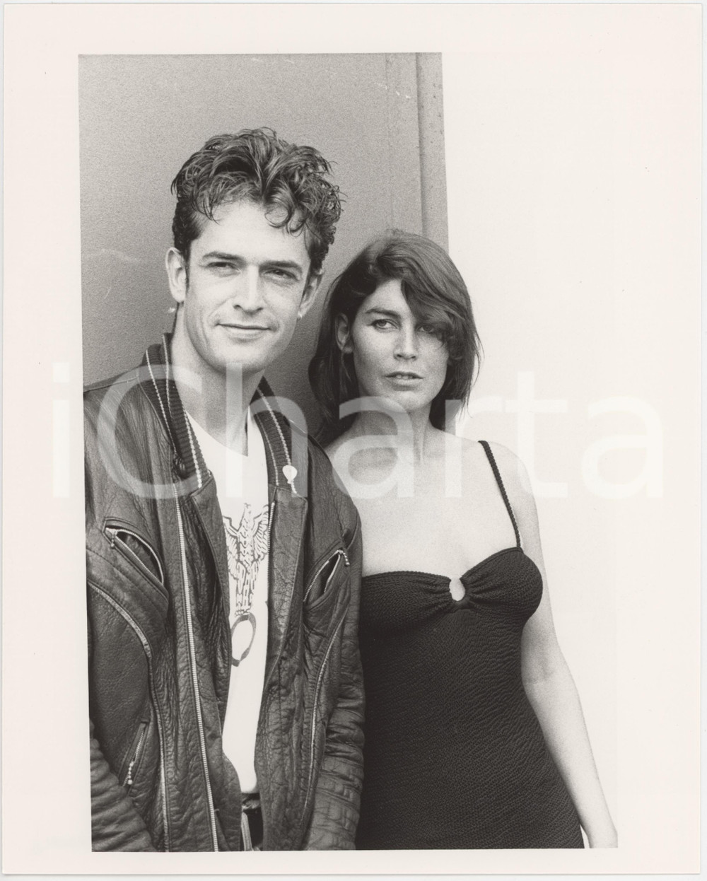 Fotografia d epoca originale 1987 VENEZIA Mostra del Cinema  Rupert EVERETT Annabel BROOKS Foto 20x25 cm 1
