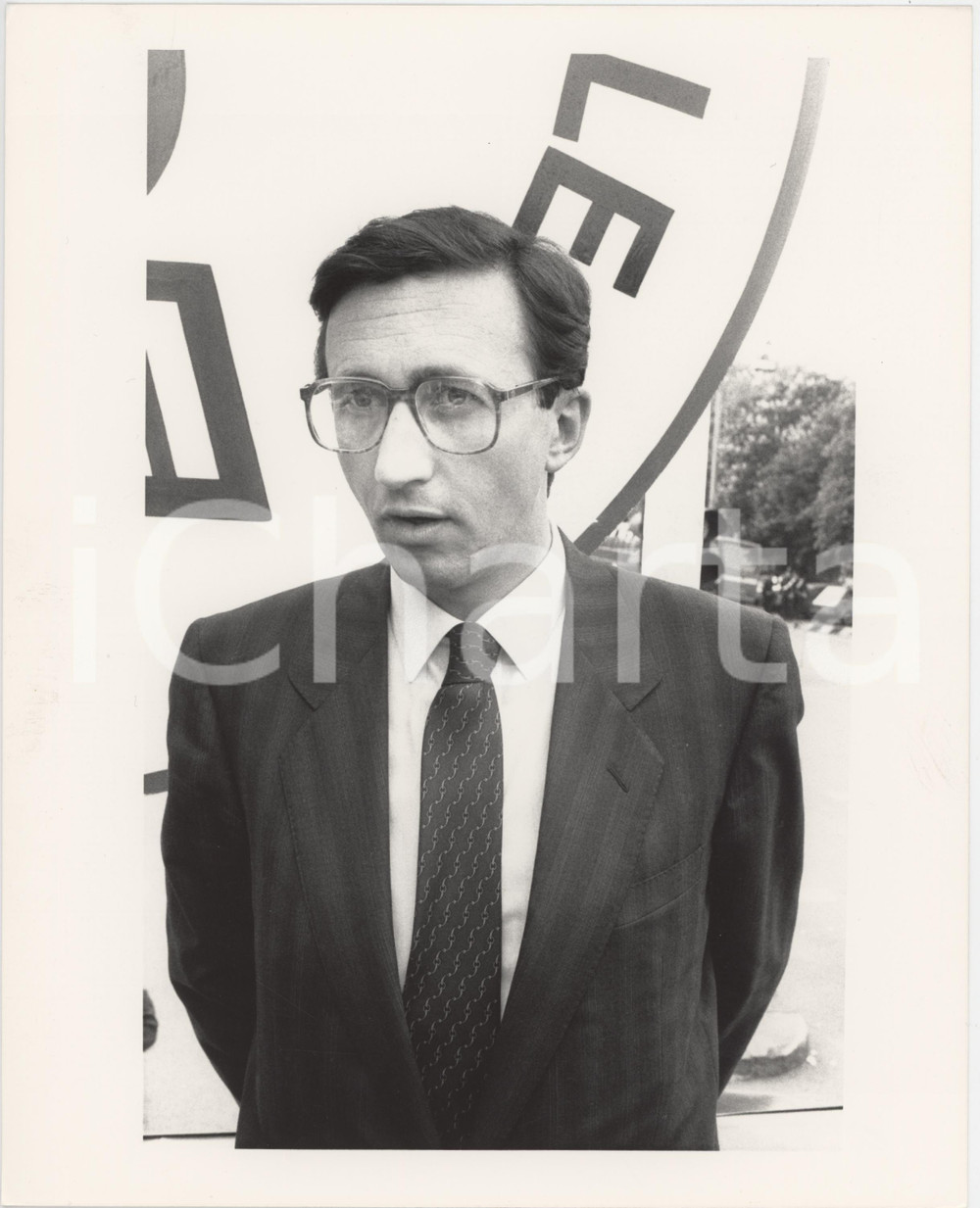 Fotografia d epoca originale 1993 MSI  ALLEANZA NAZIONALE Gianfranco FINI Ritratto  Foto 20x25 cm 8 1