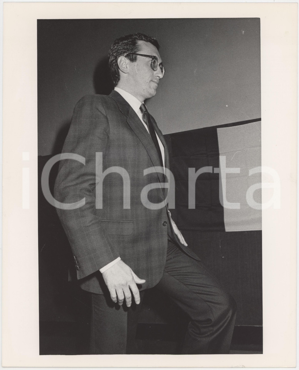 Fotografia d epoca originale 1993 MSI  ALLEANZA NAZIONALE Gianfranco FINI Ritratto  Foto 20x25 cm 11 1