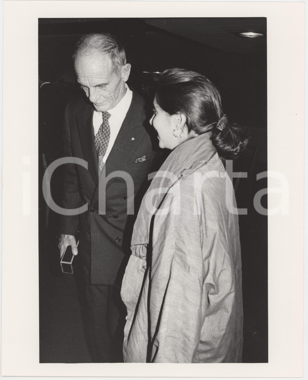 Fotografia d epoca originale 1987 ITALIA  COSTUME Philippe LEROY Silvia TORTORA Foto 20x25 cm 1
