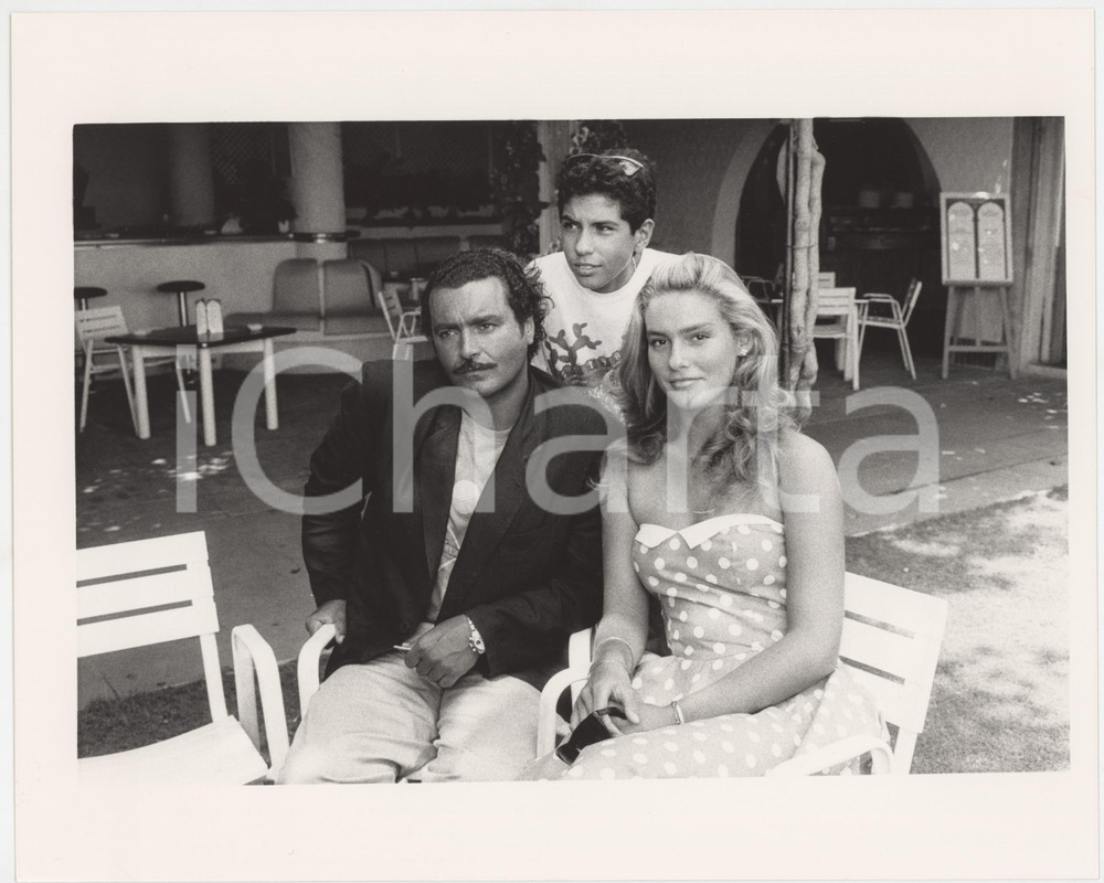 Fotografia d epoca originale 1987 VENEZIA Mostra del cinema  Diego ABATANTUONO Santo POLIMENO Giada FAGGIOLI 1
