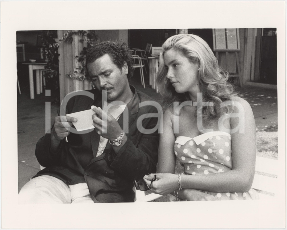 Fotografia d epoca originale 1987 VENEZIA Mostra del cinema  Diego ABATANTUONO Giada FAGGIOLI Foto 25x20 1 1