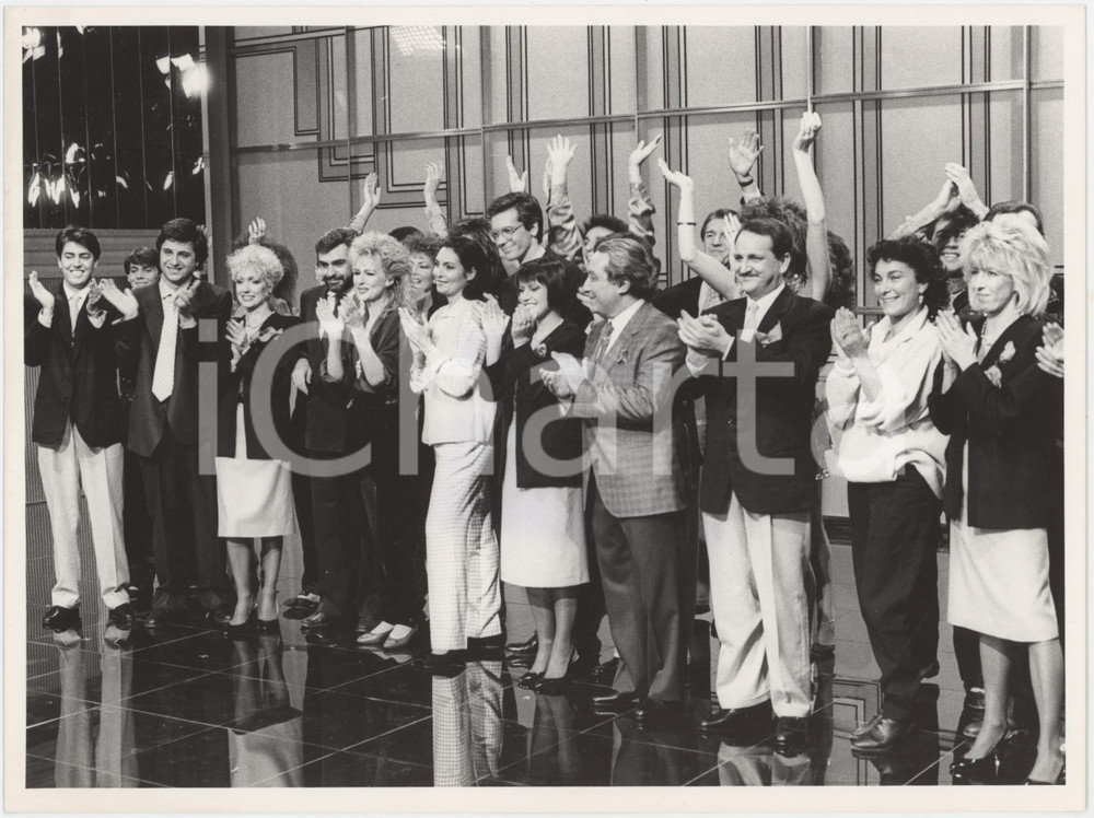 Fotografia d epoca originale 1986 RAI  IL BELLO DELLA DIRETTA Loretta GOGGI Alessandro CECCHI PAONE Foto 1