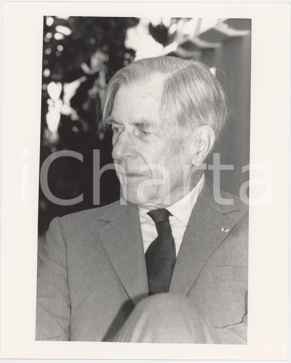 Fotografia d epoca originale 1990 ca COSTUME John Kenneth GALBRAITH Ritratto economista  Foto 20x25 cm 2 1