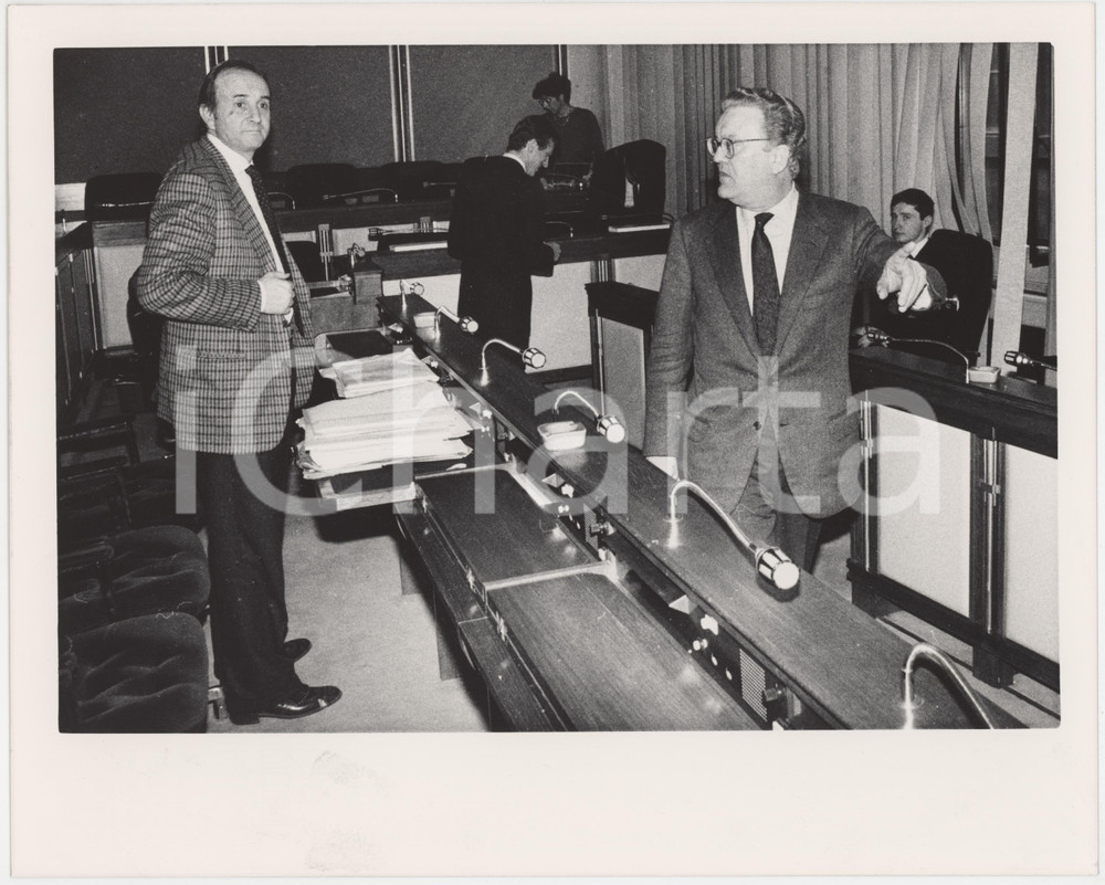 Fotografia d epoca originale 1987 PARLAMENTO Egidio STERPA Presidente commissione Inquirente  Foto 25x20 6 1