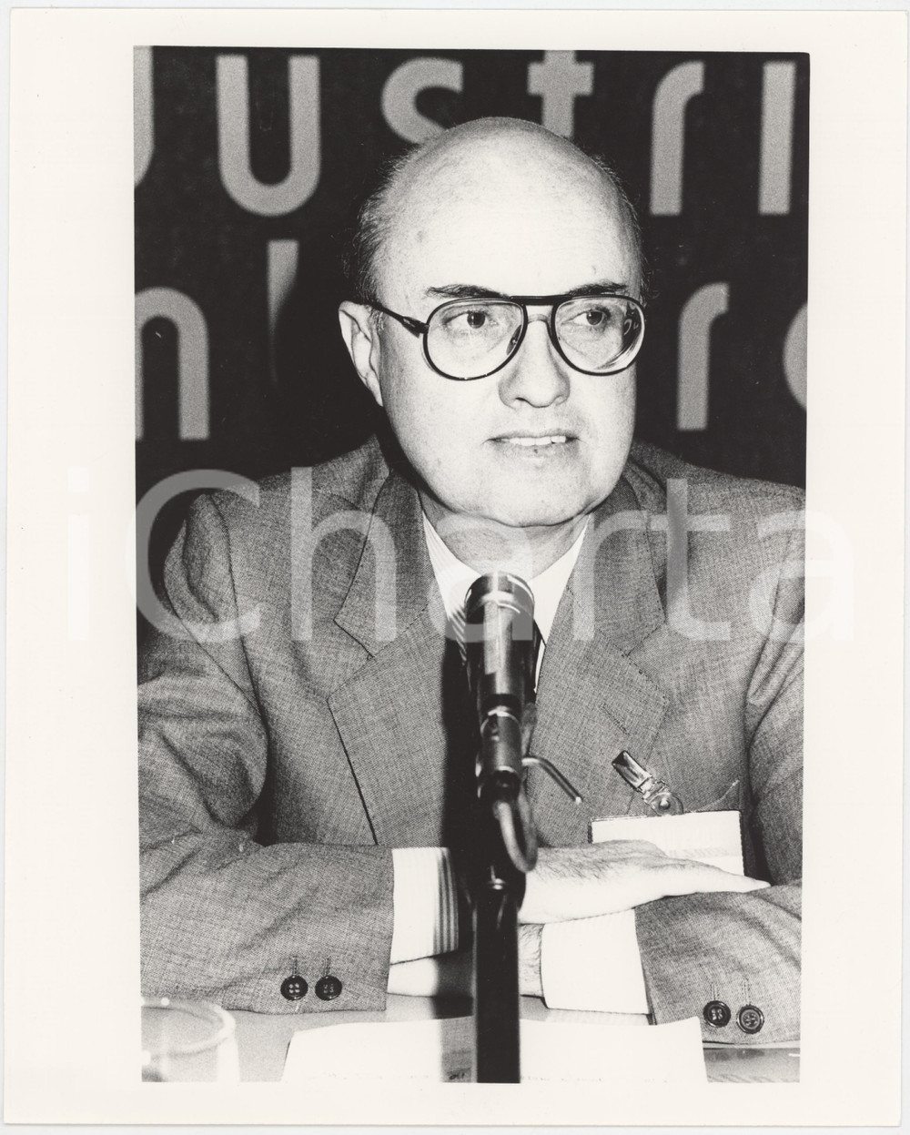 Fotografia d epoca originale 1985 ca MILANO UniversitÃ  Bocconi  Giuliano URBANI Foto 20x25 cm 1 1