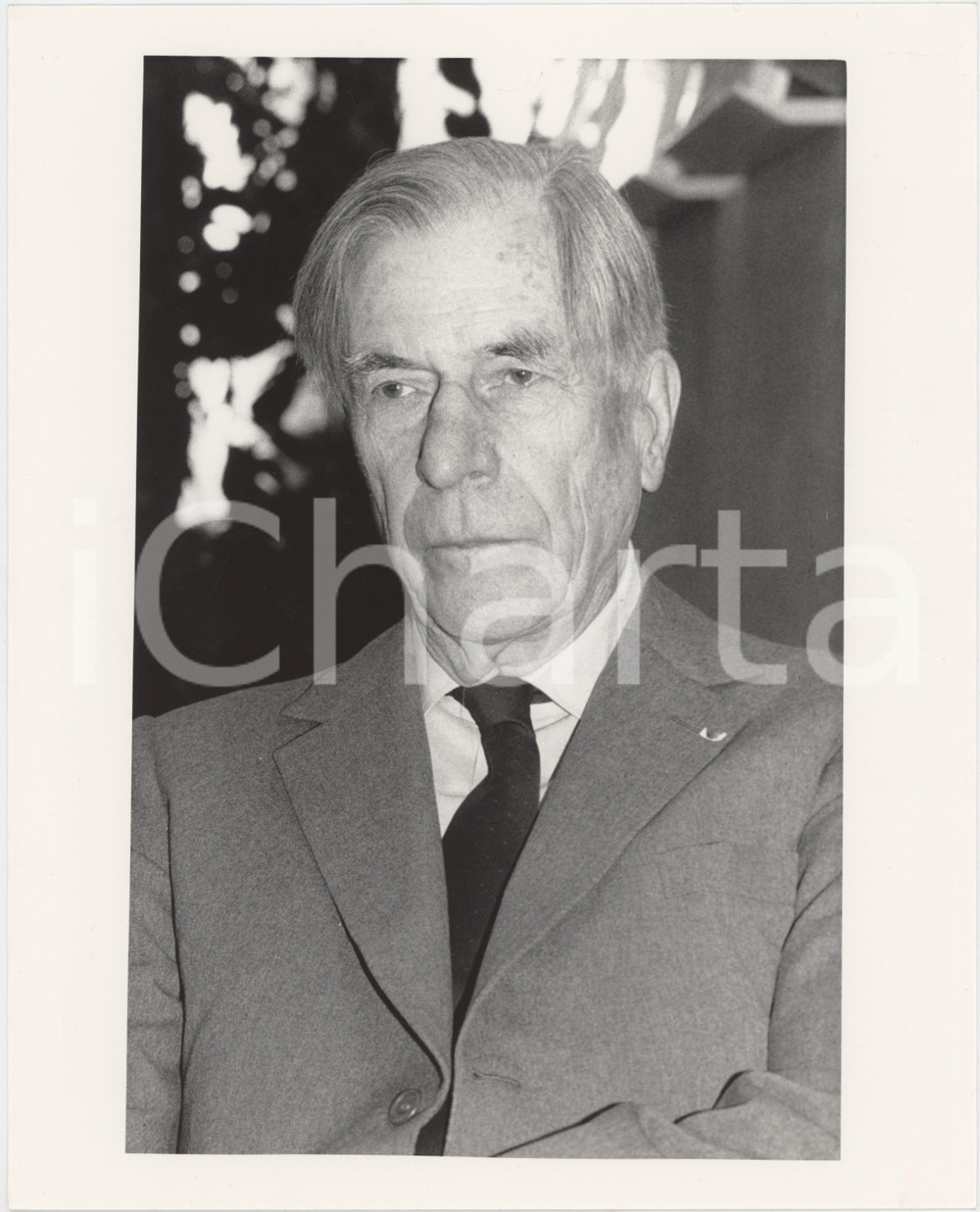 Fotografia d epoca originale 1990 ca COSTUME John Kenneth GALBRAITH Ritratto economista  Foto 20x25 cm 1 1