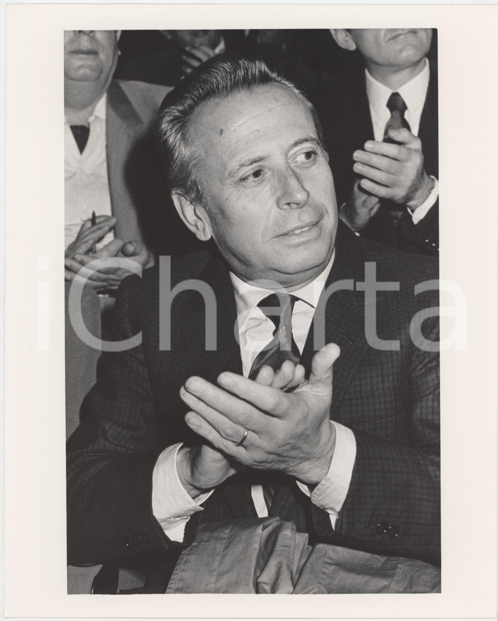 Fotografia d epoca originale 1985 ca DEMOCRAZIA CRISTIANA Luigi GRANELLI Politico DC Foto 20x25 cm 9 1
