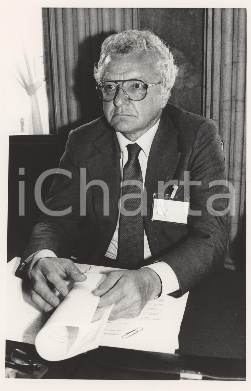 Fotografia d epoca originale 1985 ca ITALIA Paolo BENZONI Amministratore delegato SIP Foto 18x24 cm 3 1