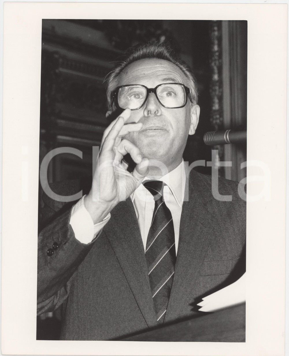 Fotografia d epoca originale 1985 ca DEMOCRAZIA CRISTIANA Luigi GRANELLI Politico DC Foto 20x25 cm 16 1