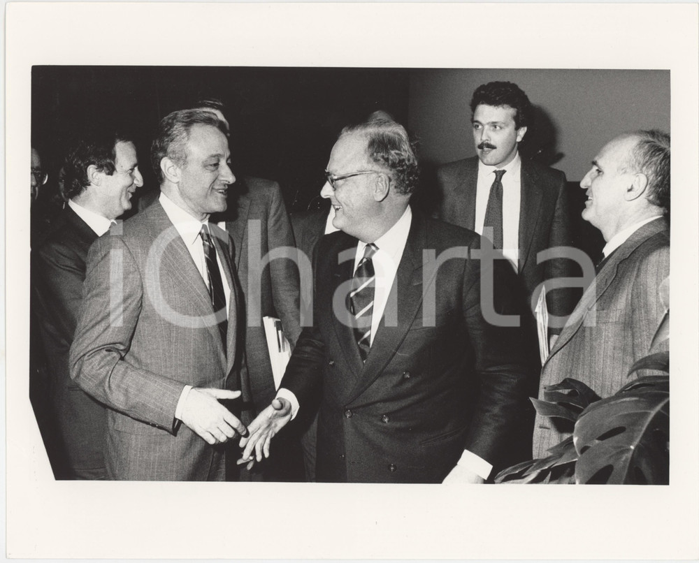 Fotografia d epoca originale 1985 ca ITALIA  COSTUME Giuseppe MUSCARELLA Presidente AGIP Foto 25x20 cm 1