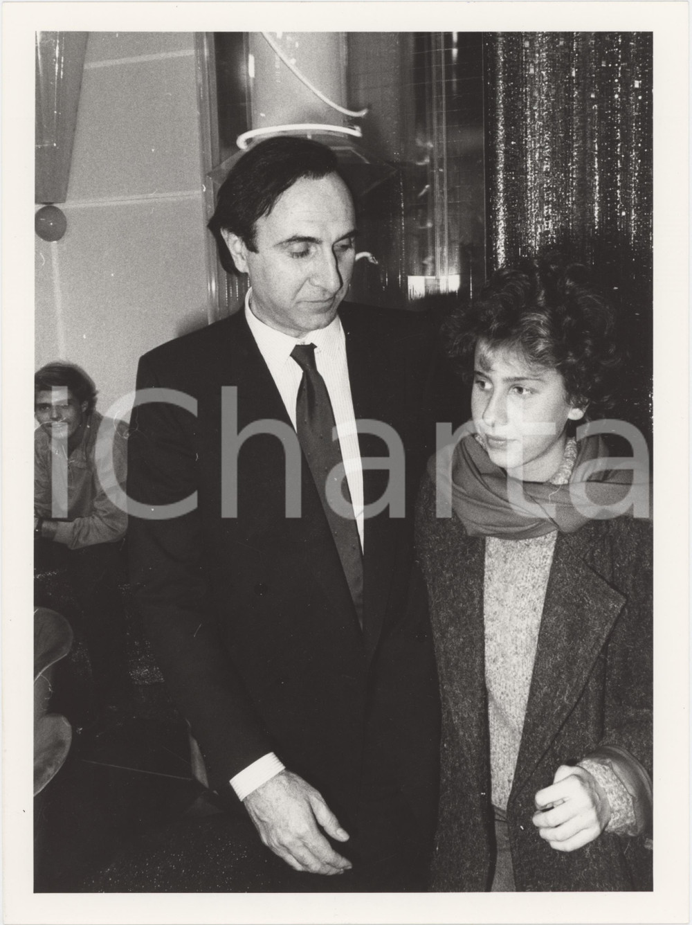 Fotografia d epoca originale 1985 ca ITALIA  COSTUME Pippo BAUDO con la figlia Tiziana  Foto 18x24 cm 4 1
