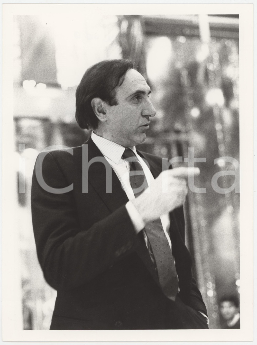 Fotografia d epoca originale 1985 ca ITALIA  TELEVISIONE Pippo BAUDO Ritratto presentatore  Foto 18x24 3 1