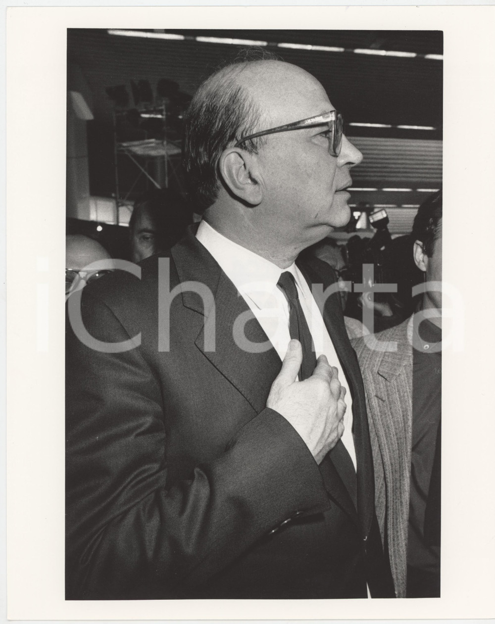 Fotografia d epoca originale 1985 ca PARTITO SOCIALISTA Bettino CRAXI Politico PSI Foto 20x25 cm 1