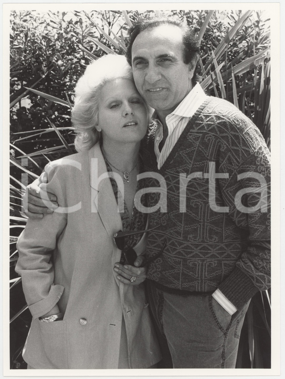 Fotografia d epoca originale 1985 ca COSTUME Katia RICCIARELLI Pippo BAUDO abbracciati  Foto 18x24 cm 1 1